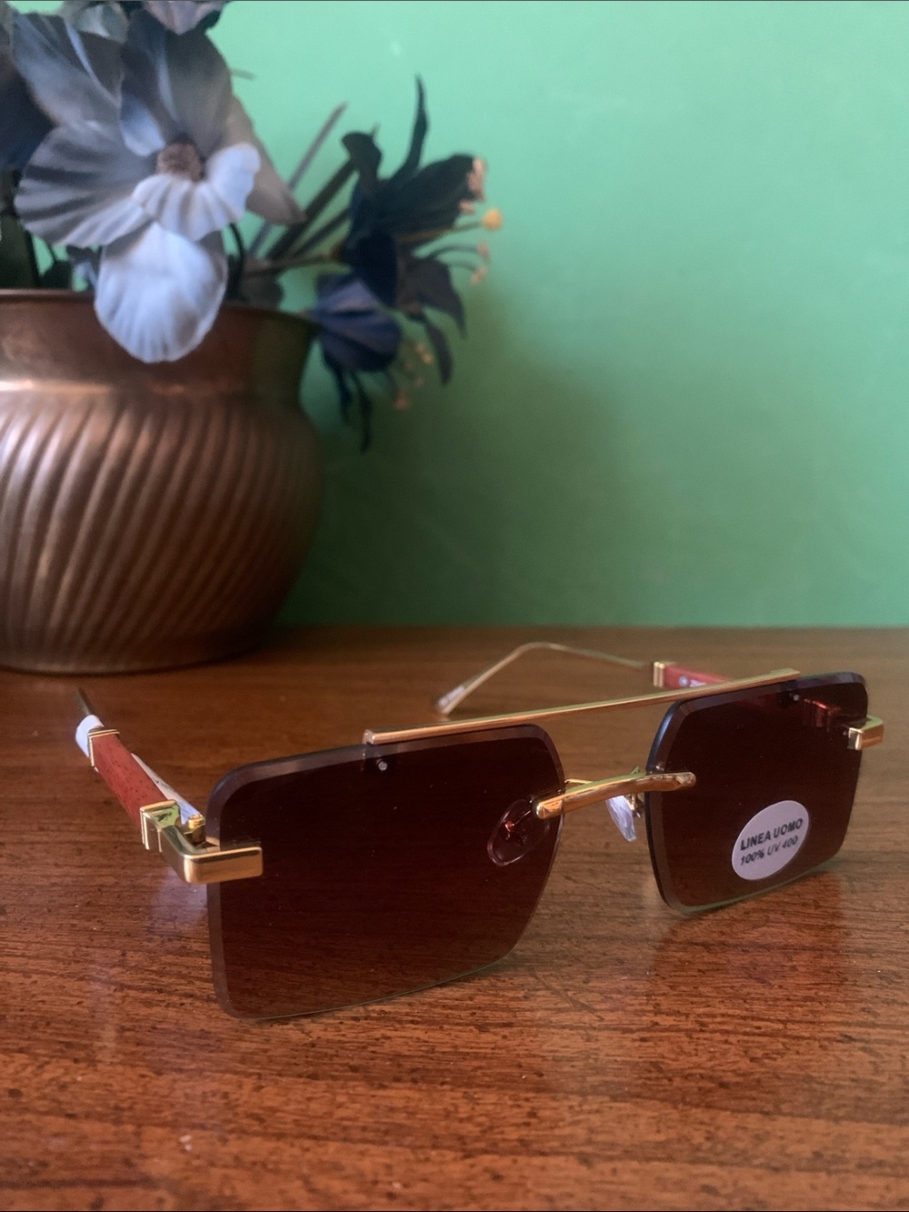 NWT No Label Brown Gradient Sunglasses